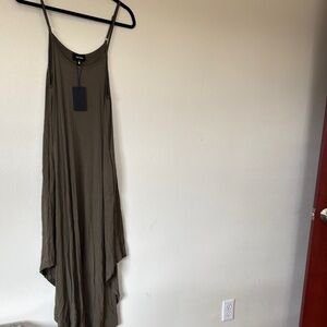 Elegant Olive Green Maxi Dress